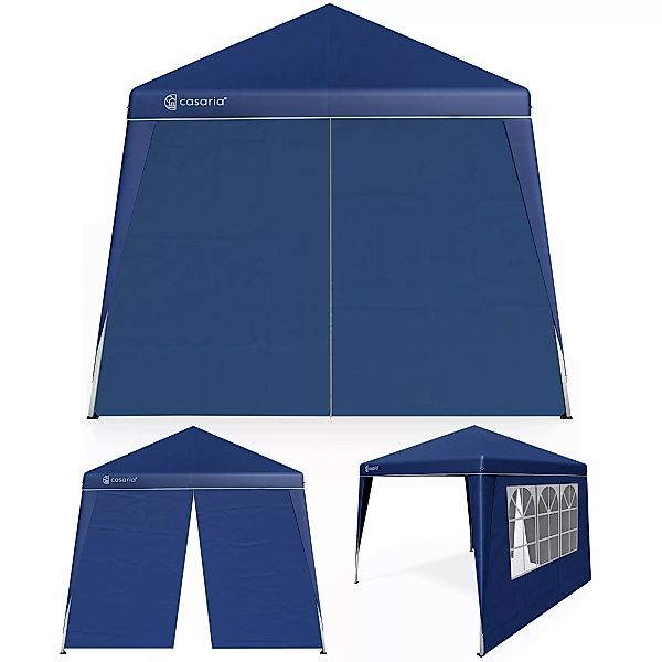 Faltpavillon Capri Blau 3x3m inkl 2 Seitenwänden UV-Schutz 50+ günstig online kaufen