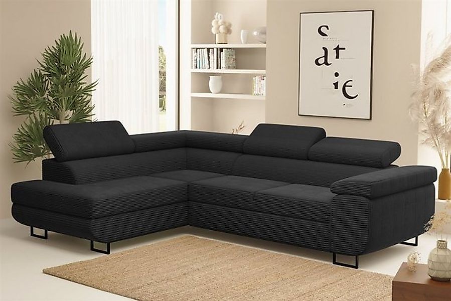 Fun Möbel Ecksofa Schlafsofa Sofa METZ Stoff Poso, Ottomane Rechts oder Lin günstig online kaufen