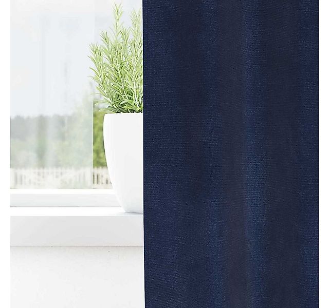 vidaXL Vorhang Verdunkelungsvorhänge 2 pcs Dunkelblau 140 x 260 cm Samt (2 günstig online kaufen