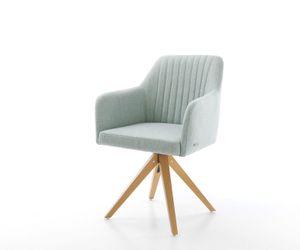 DELIFE Polsterstuhl Greg-Flex, Holzgestell kantig Natur günstig online kaufen