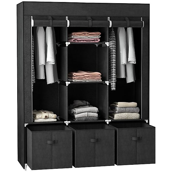 HOMCOM Stoffschrank Kleiderschrank mit Kleiderstangen und günstig online kaufen