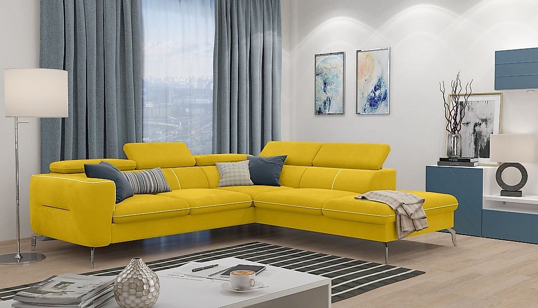99rooms Ecksofa Diogo, L-Form, Eckcouch, Kopfteilverstellung günstig online kaufen