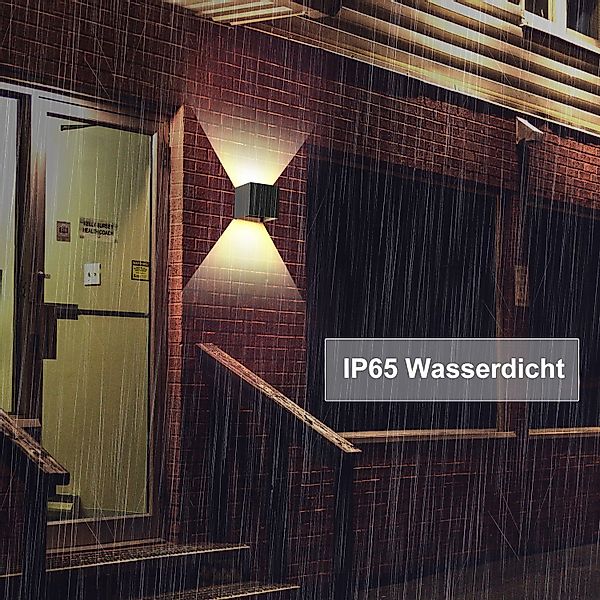 Nettlife LED Wandleuchte Aussen Schwarz Up günstig online kaufen