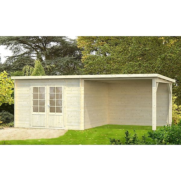 Palmako Gartenhaus "Ella" 8,7+8,2 m², mit Anbaudach günstig online kaufen