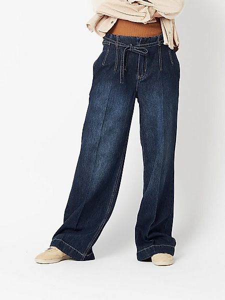 ROSNER Weite Jeans Mara_384 (1-tlg) mit aufwändiger Bundlösung günstig online kaufen