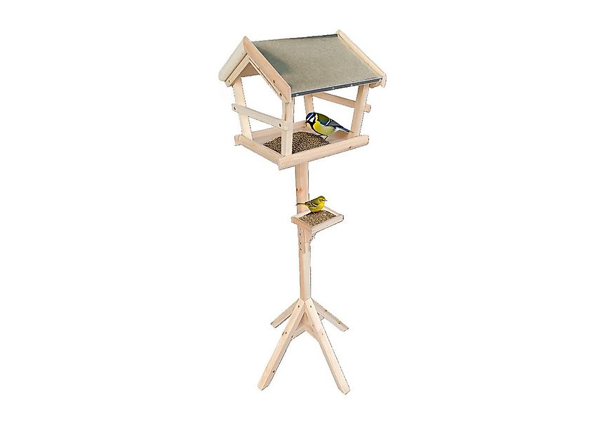 relaxdays Vogelhaus Vogelfutterhaus aus Tannenholz, natur günstig online kaufen