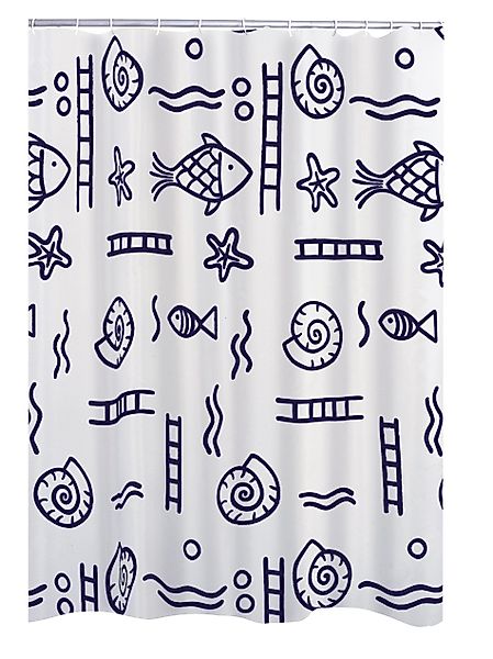 Ridder Duschvorhang Neptun blau Breite 120 günstig online kaufen
