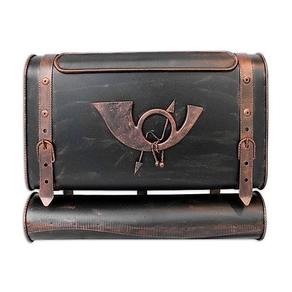 HMF 509-20 Briefkasten Antiker Koffer POSTHORN PH1 38 x 45 x 10 cm Kupfer günstig online kaufen