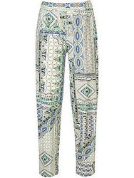 Knöchellange Bundfalten-Hose Karla Green Cotton mehrfarbig günstig online kaufen