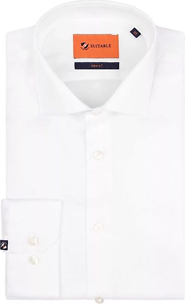 Suitable Hemd Extra Lange Ärmel Twill Weiß - Größe 37 günstig online kaufen