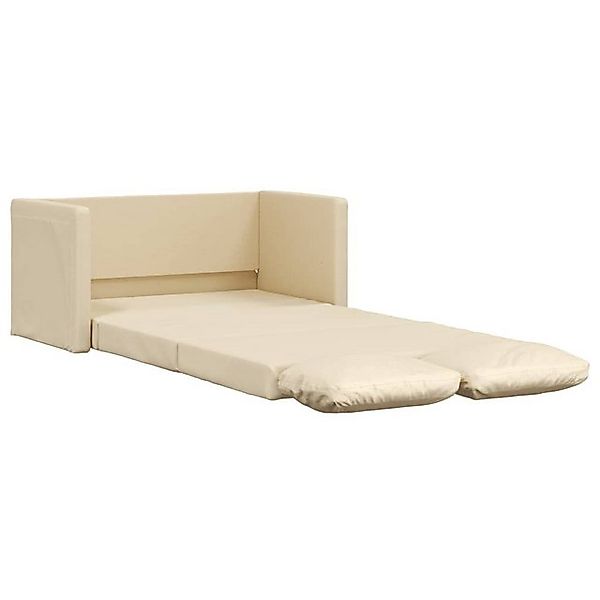 vidaXL Sofa Bodensofa mit Schlaffunktion Creme 112x174x55 cm Stoff günstig online kaufen