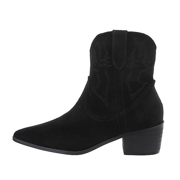 Ital-Design Damen Cowboyboots Western Westernstiefelette Blockabsatz günstig online kaufen