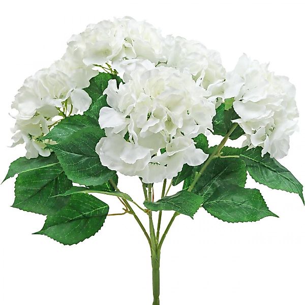 Kunstblume Deko-Strauß Weiße Hortensien Kunstblumen Seidenblumen günstig online kaufen