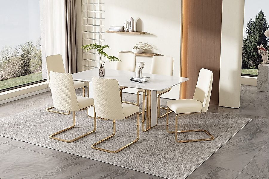 MODFU Freischwinger Polsterstuhl (6 St), Esszimmerstühle günstig online kaufen