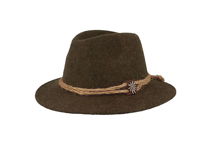 Breiter Filzhut Traveller Tiroler-Art mit breiter Krempe günstig online kaufen