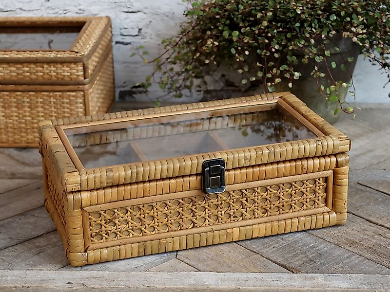Chic Antique Schmuckkasten Schmuckschatulle Schmuckkästchen Kästchen Rattan günstig online kaufen