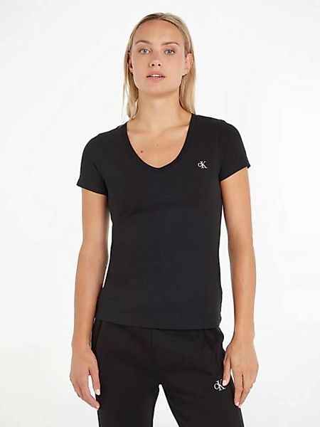 Calvin Klein Jeans V-Shirt CK EMBROIDERY STRETCH V-NECK (1-tlg) mit kleiner günstig online kaufen