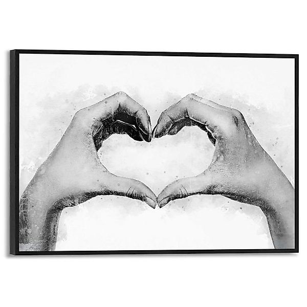 Wandbild LOVE SIGN Slim Frame Black ca. 20x30 cm SMF96410 günstig online kaufen