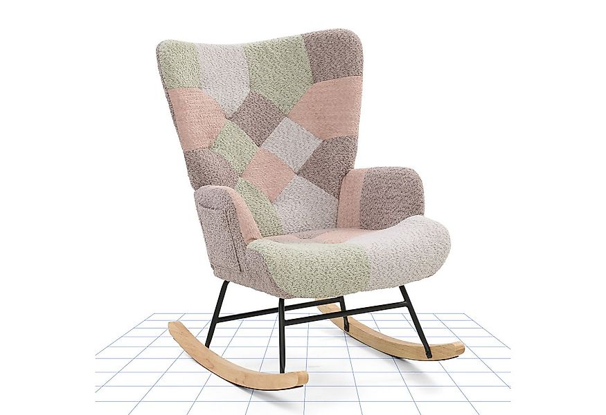 FLEXISPOT Schaukelstuhl mit Hoher Rückenlehne & Fußstütze, Relaxsessel, Sch günstig online kaufen