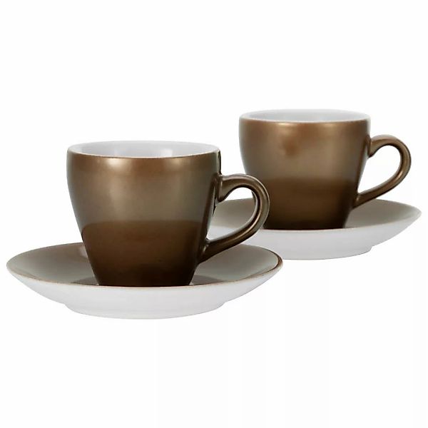 CreaTable Espressotassenset Golden Days gold Steinzeug 4 tlg. günstig online kaufen