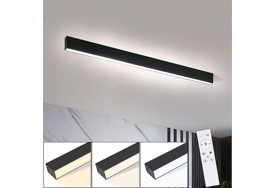 Nettlife Deckenleuchten Schwarz Dimmbar Modern 107/53/80CM Lang Deckenbeleu günstig online kaufen