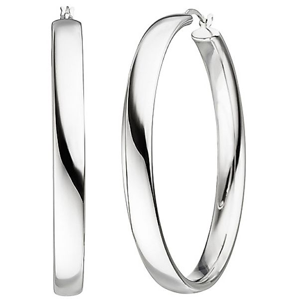 SIGO Creolen groß 925 Sterling Silber Ohrringe Durchmesser 50 mm günstig online kaufen