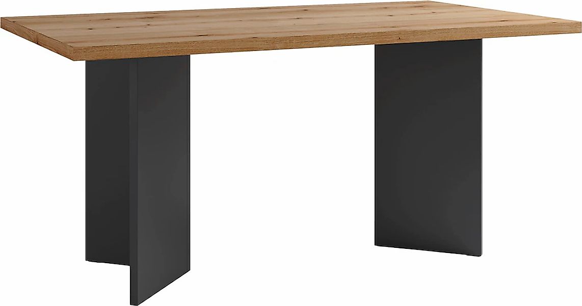 byLIVING Esstisch "Marten" 1 Stk. tlg. moderner Wangentisch in Eiche Nachbi günstig online kaufen