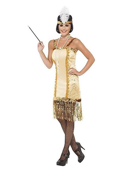 Smiffys Kostüm Goldenes 20er Jahre Charleston Kleid, Wie passend: Goldenes günstig online kaufen