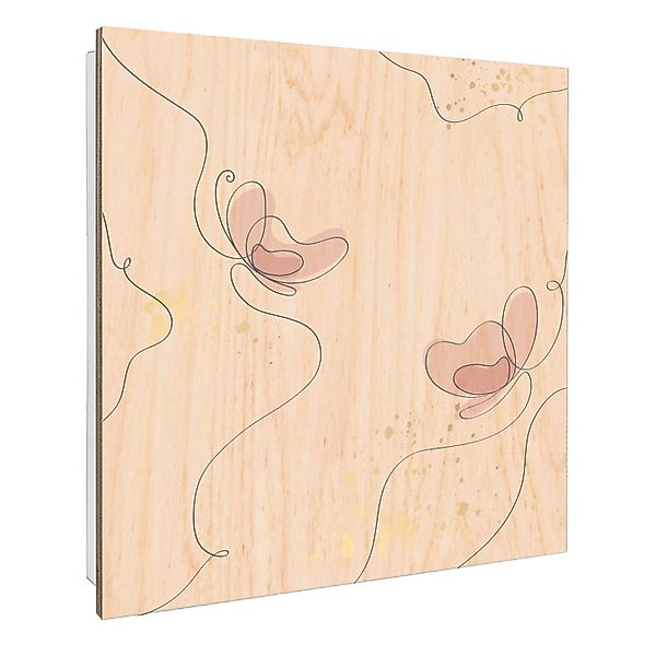 Banjado Großer Schlüsselbox Holz 30x30cm Weiß Scharnier Rechts 50 Haken Sch günstig online kaufen