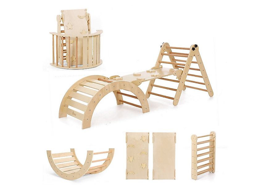 CAVEEN Klettergerüst, (5-in-1 Kletterspielzeug, Klappbares Indoor-Set mit D günstig online kaufen