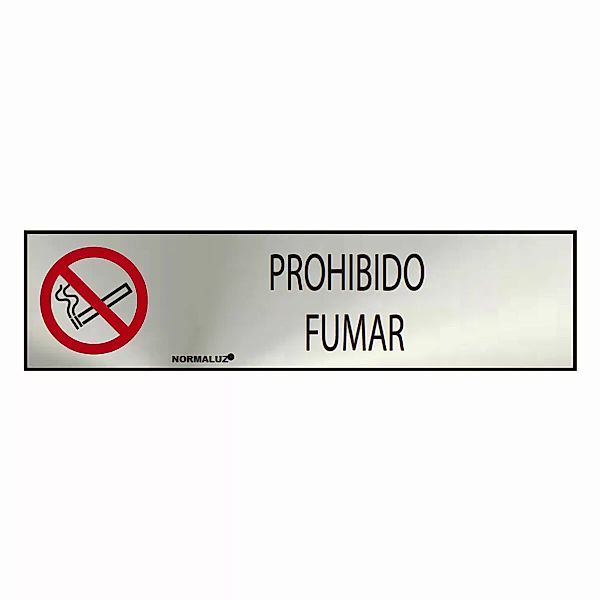 Schild Normaluz Prohibido Fumar Edelstahl (5 X 20 Cm) günstig online kaufen