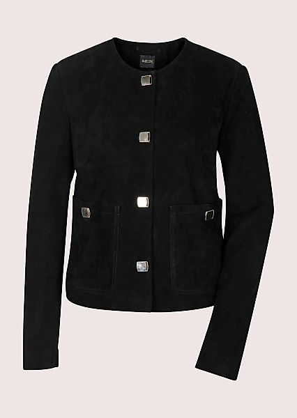 MADELEINE Lederjacke "Lederjacke Kurzjacke mit Schmuckknöpfen" Glänzende Sc günstig online kaufen