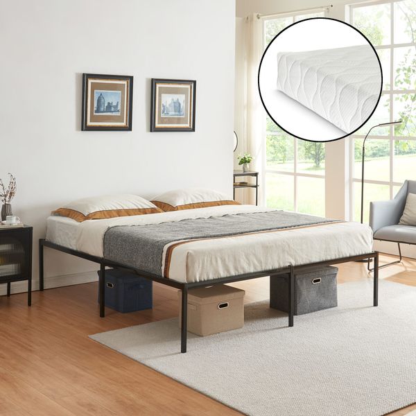 en.casa Metallbett, »Vårdö« mit Matratze 180 günstig online kaufen
