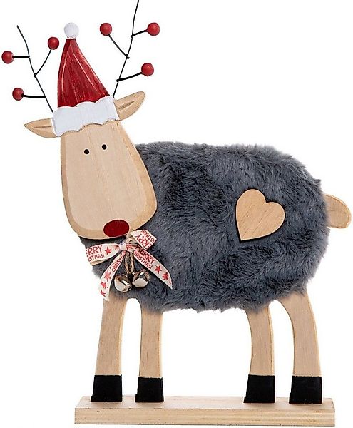 Trend Line Weihnachtsfigur TrendLine Dekofigur Holz Rentier 28 x 24 cm günstig online kaufen