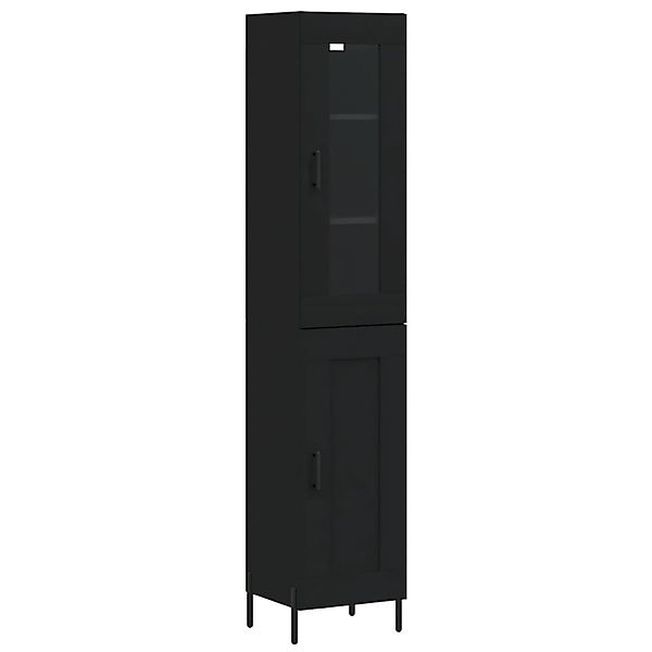 vidaXL Highboard Schwarz 34,5x34x180 cm Holzwerkstoff 3199498 günstig online kaufen