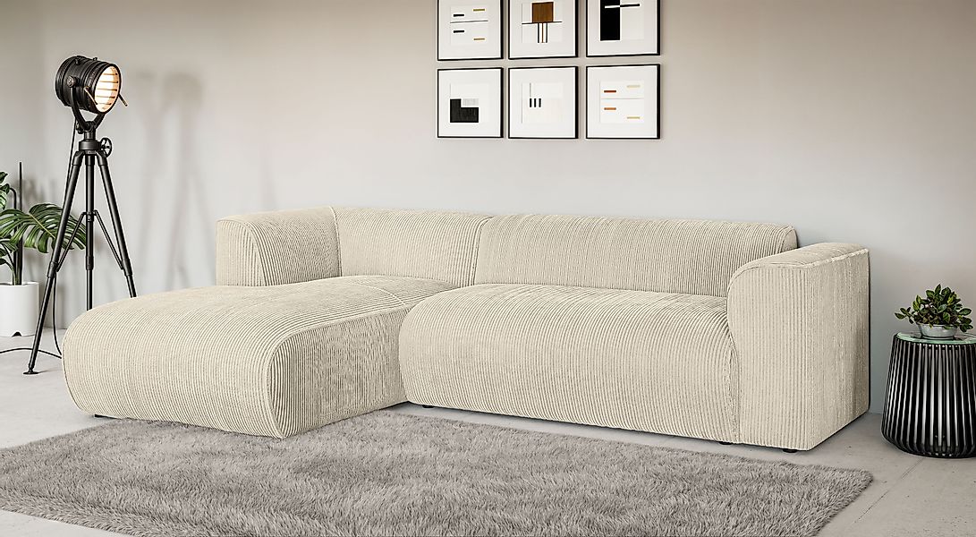 Home affaire Ecksofa »MERID L-Form (257 cm), zeitlos & stilvolles Design,« günstig online kaufen