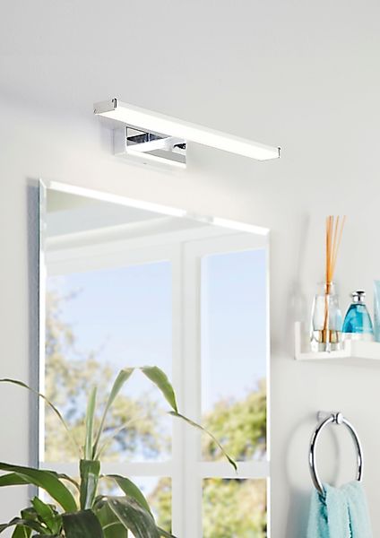LED-Spiegelleuchte Pandella 1, chrom 4.000 K, 60cm günstig online kaufen