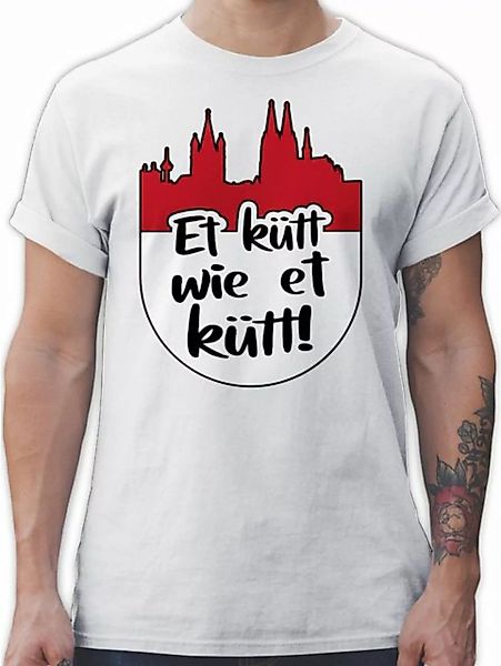Shirtracer T-Shirt Et kütt wie et kütt! rot weiß - Kölsch Grundgesetz Köln günstig online kaufen