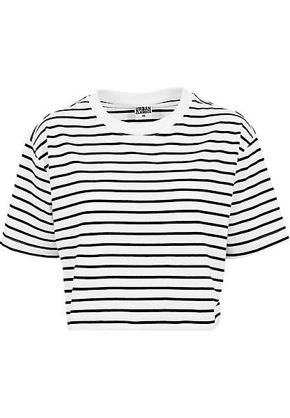URBAN CLASSICS Kurzarmshirt Urban Classics Damen Ladies Short Striped Overs günstig online kaufen