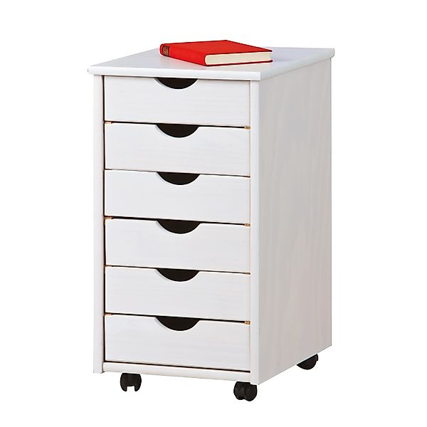 ebuy24 Simra Kommode Rollcontainer 6 Schubladen Weiss günstig online kaufen