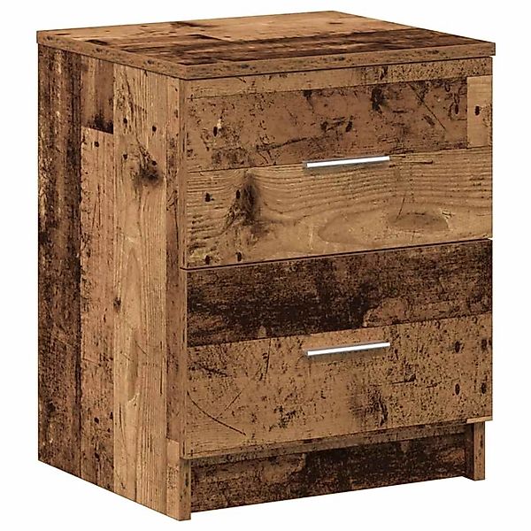 vidaXL Nachttisch mit 2 Schubladen Altholz-Optik 40x36x50 cm 858799 günstig online kaufen