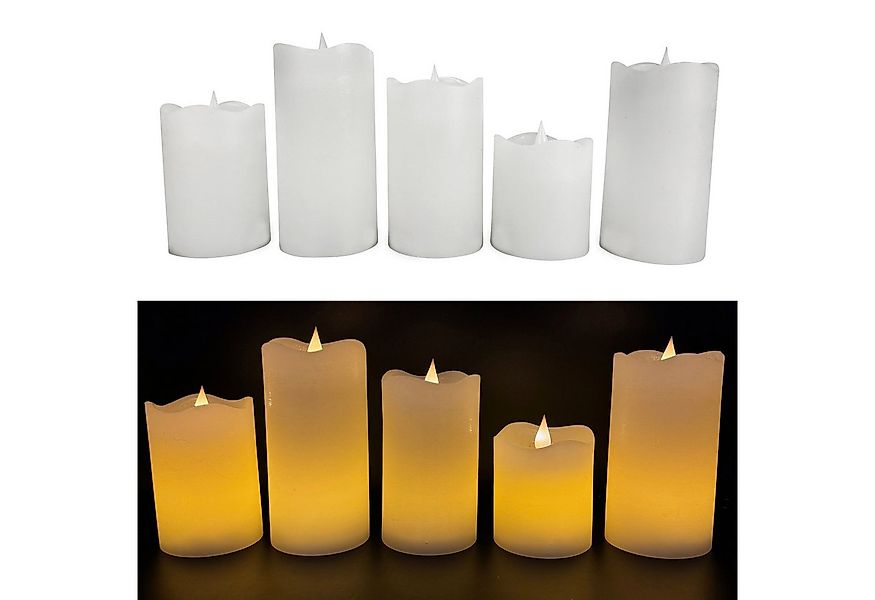 Online-Fuchs LED-Kerze 5 LED-Kerzen aus Echtwachs mit 6-Stunden Timer (real günstig online kaufen