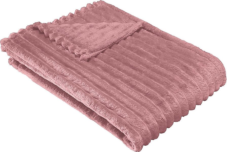 Wohndecke Wohndecke "Aosta", Erwin Müller, Fleece in Cordoptik Uni günstig online kaufen