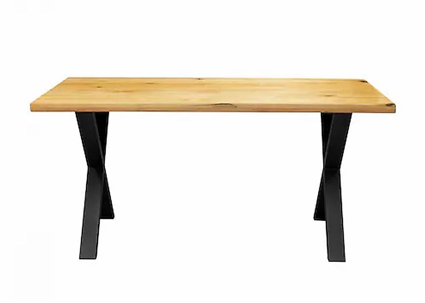 OTTO home Esstisch "Model 1" Eiche Massivholz und pulverbeschichtete Metall günstig online kaufen