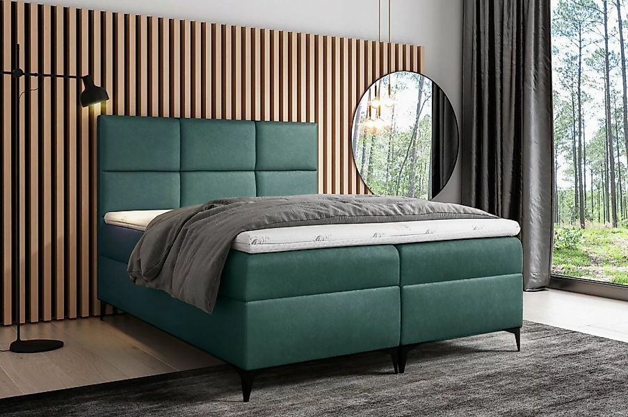 yourhouse24 Boxspringbett Fave mit 2 Bettkästen, Doppelbett mit Bonell-Matr günstig online kaufen