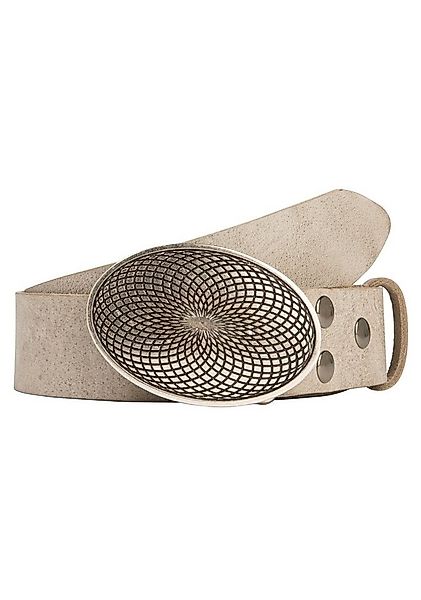 Rettungsring Gürtel Ledergürtel mit austauschbarer Schließe »Mantra Silber« günstig online kaufen