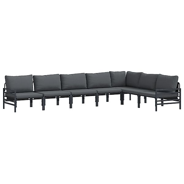 vidaXL Garten-Sofa-Set 7-Tlg Anthrazit Stahl 3378992 günstig online kaufen