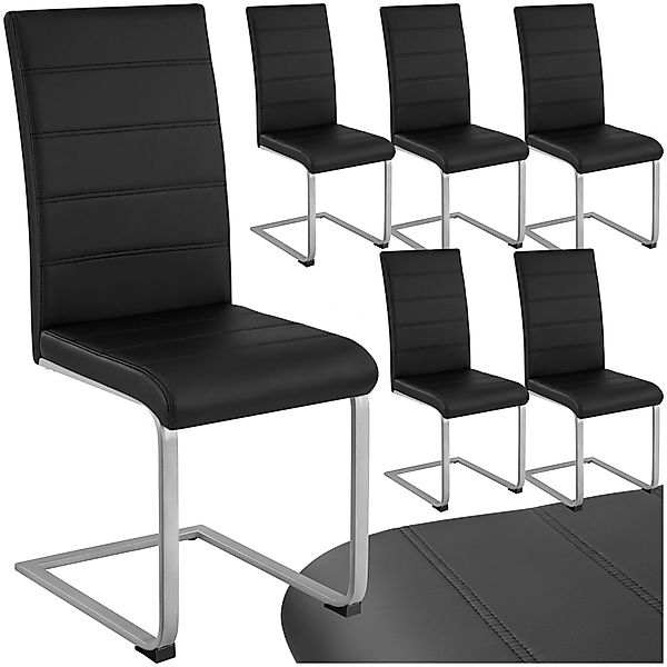 tectake Esszimmerstuhl Set Schwingstuhl (Set, 6 günstig online kaufen