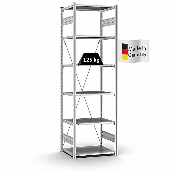 PROREGAL Profi Lagerregal Stecksystem T-Profil Grundregal HxBxT 250 x 75 x günstig online kaufen