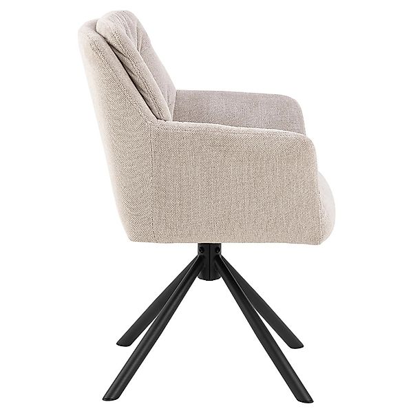 ebuy24 Alonso Esszimmerstuhl Mit Armlehnen Stoff Beige günstig online kaufen